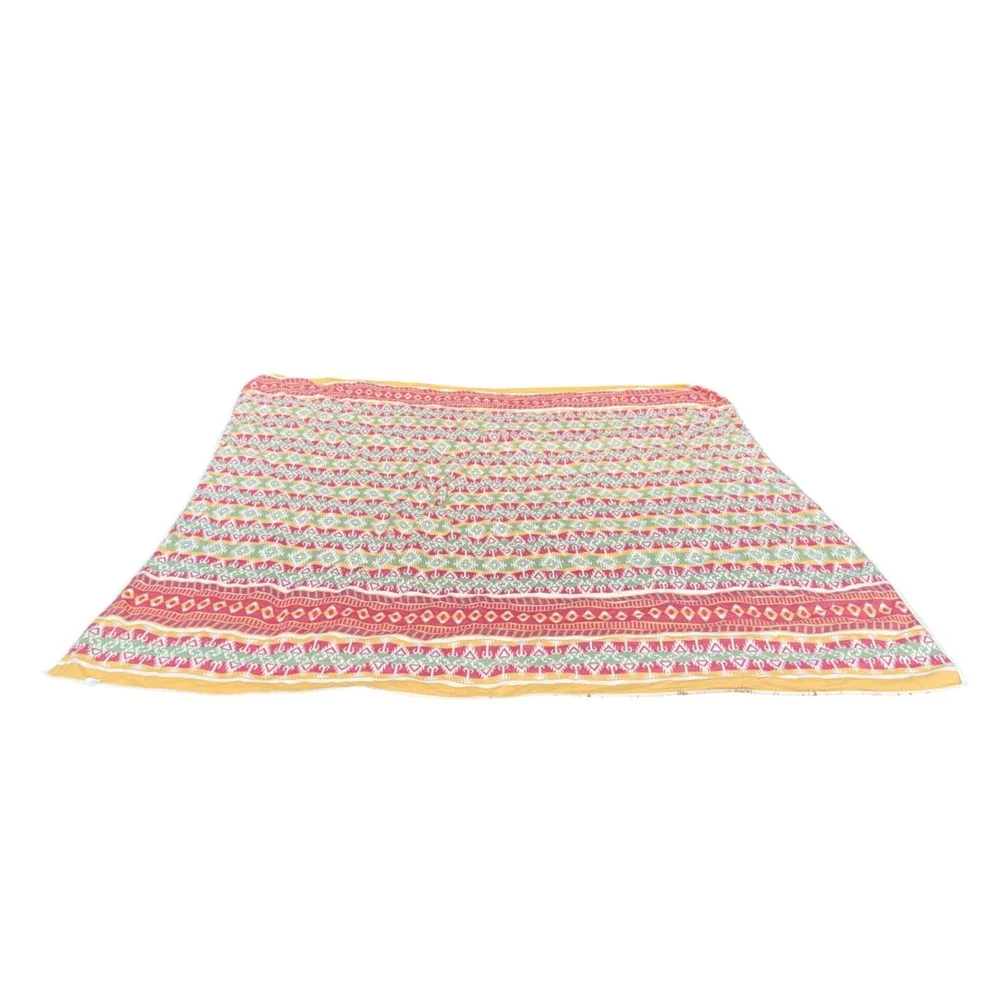 L.L. Bean Blanket Queen Multicolor Fair Southwestern Cotton Woven Portugal